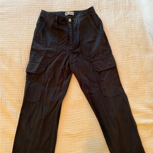 Zara Women's High Rise TRF Straight Leg Cargo Pants